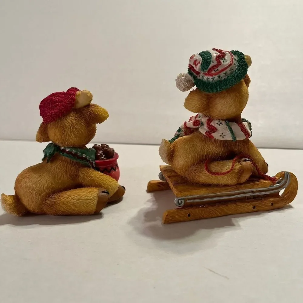 Santa's Special DEERlivery 1994 set of two‎ (2) vintage figurines.